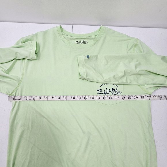 Salt Life Watermans Trifecta Performance T Shirt Mens Size Large Pistachio Green - Picture 9 of 14